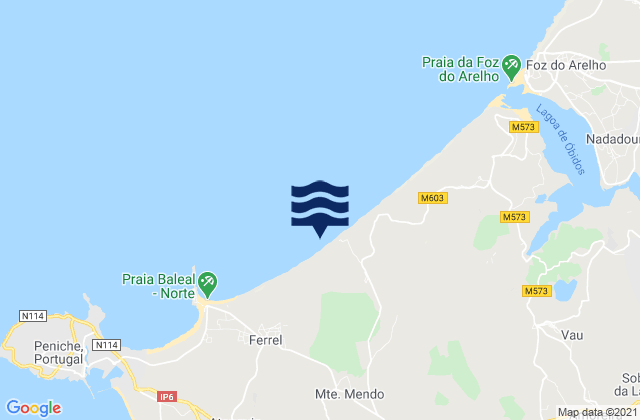 Mappa delle maree di Praia do Pico da Mota, Portugal