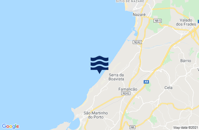 Mappa delle maree di Praia do Salgado, Portugal