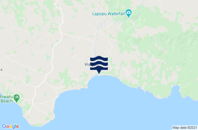 Mappa delle maree di Praimutung, Indonesia
