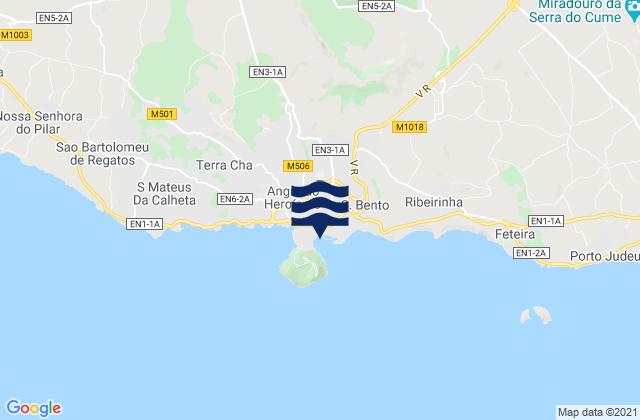 Mappa delle maree di Prainha de Angra, Portugal
