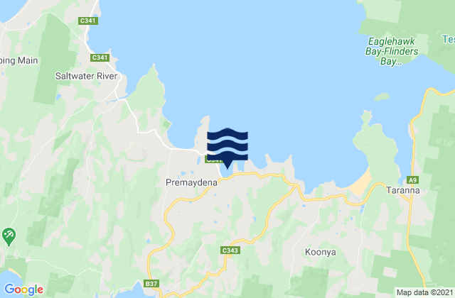 Mappa delle maree di Premaydena, Australia