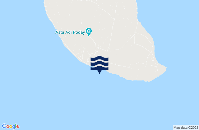 Mappa delle maree di Prengbatu, Indonesia