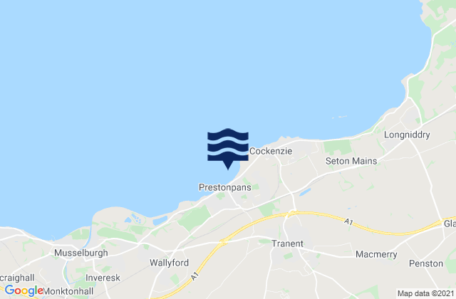 Mappa delle maree di Prestonpans, United Kingdom