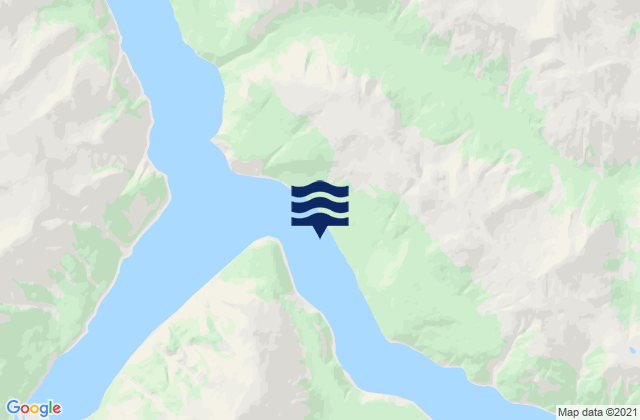 Mappa delle maree di Prideaux Haven, Canada