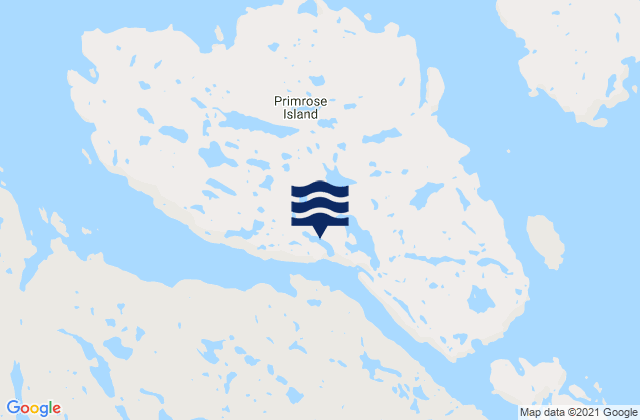 Mappa delle maree di Primrose Island, Canada