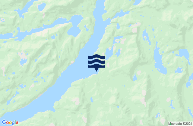 Mappa delle maree di Princess Royal Islands, NWT, Canada