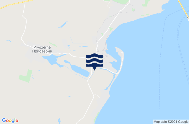 Mappa delle maree di Priozyornoye, Ukraine