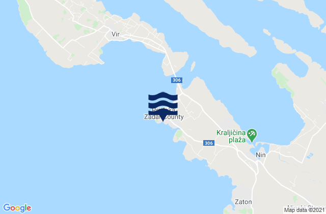 Mappa delle maree di Privlaka, Croatia