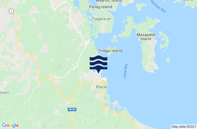 Mappa delle maree di Province of Surigao del Norte, Philippines