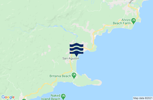 Mappa delle maree di Province of Surigao del Sur, Philippines