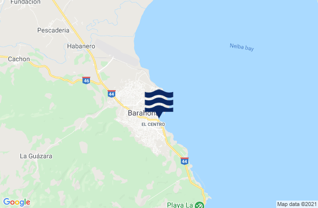 Mappa delle maree di Provincia de Barahona, Dominican Republic