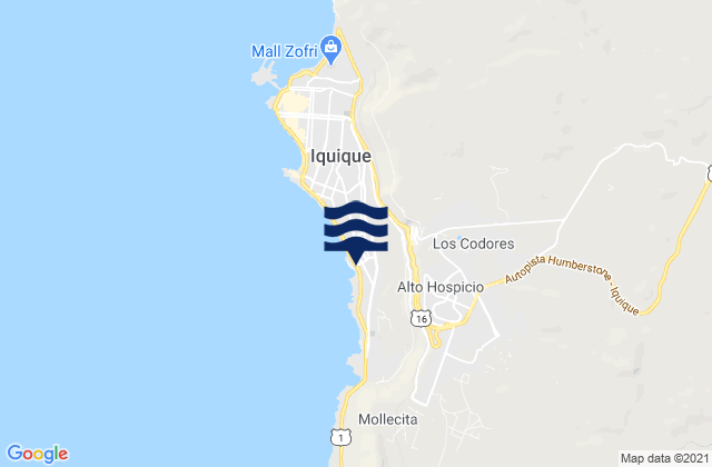 Mappa delle maree di Provincia de Iquique, Chile