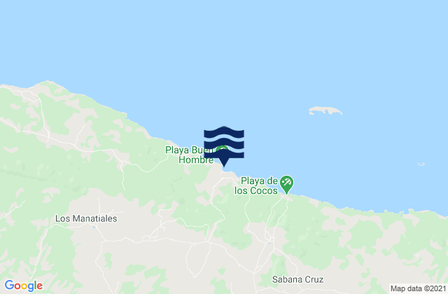 Mappa delle maree di Provincia de Monte Cristi, Dominican Republic