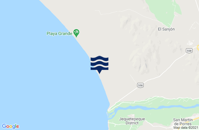 Mappa delle maree di Provincia de Pacasmayo, Peru