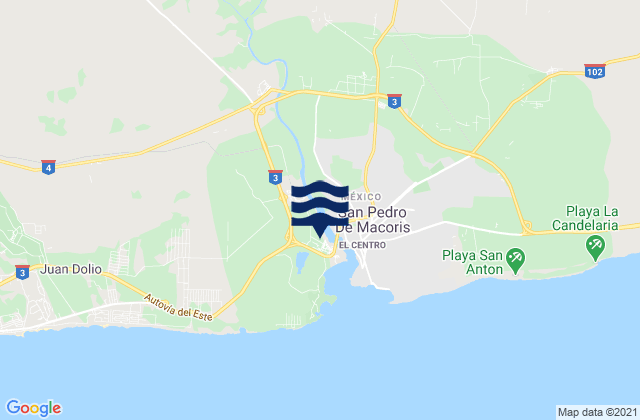 Mappa delle maree di Provincia de San Pedro de Macorís, Dominican Republic