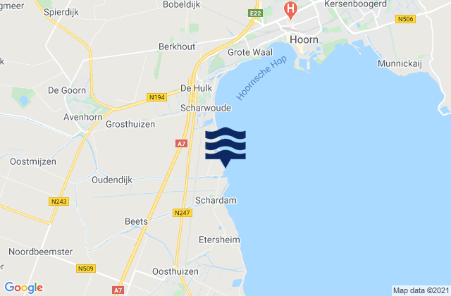 Mappa delle maree di Provincie Noord-Holland, Netherlands