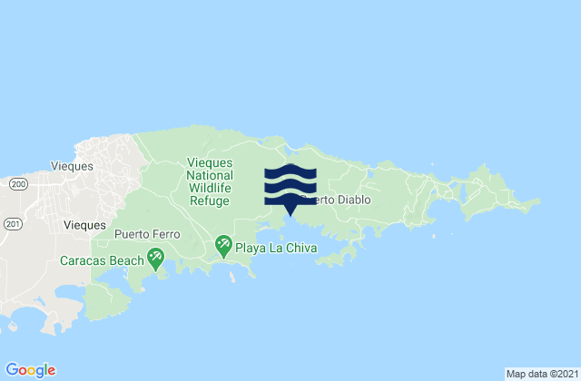 Mappa delle maree di Puerto Diablo Barrio, Puerto Rico