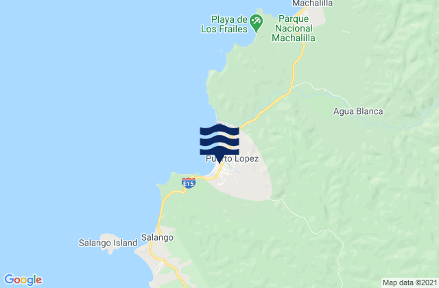 Mappa delle maree di Puerto Lopez, Ecuador