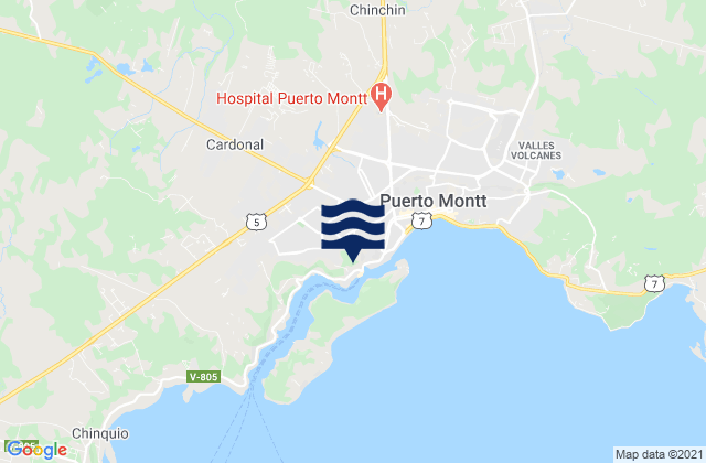 Mappa delle maree di Puerto Montt, Chile