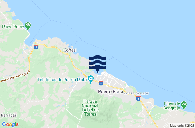 Mappa delle maree di Puerto Plata, Dominican Republic