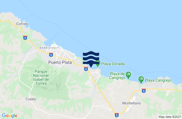 Mappa delle maree di Puerto Plata, Dominican Republic