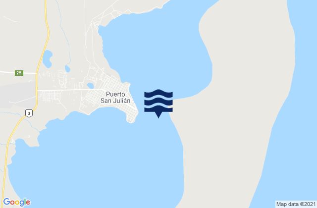 Mappa delle maree di Puerto San Julian, Argentina
