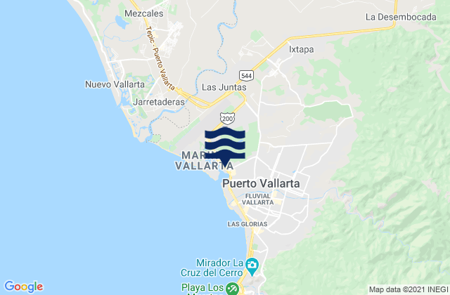 Mappa delle maree di Puerto Vallarta, Mexico
