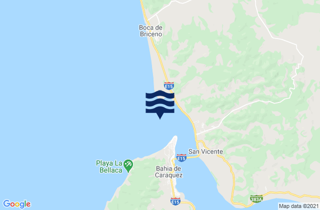 Mappa delle maree di Puerto de Bahia Caraquez, Ecuador