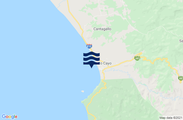 Mappa delle maree di Puerto de Cayo, Ecuador