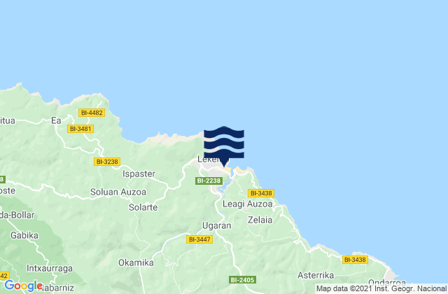 Mappa delle maree di Puerto de Lekeitio, Spain