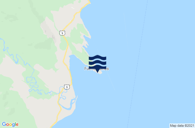 Mappa delle maree di Puerto del Hambre, Chile