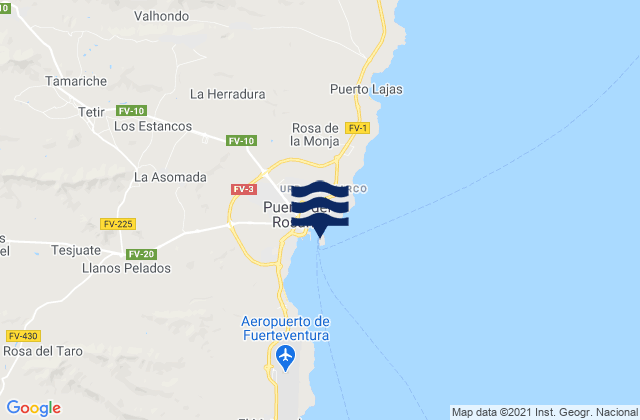 Mappa delle maree di Puerto del Rosario, Spain