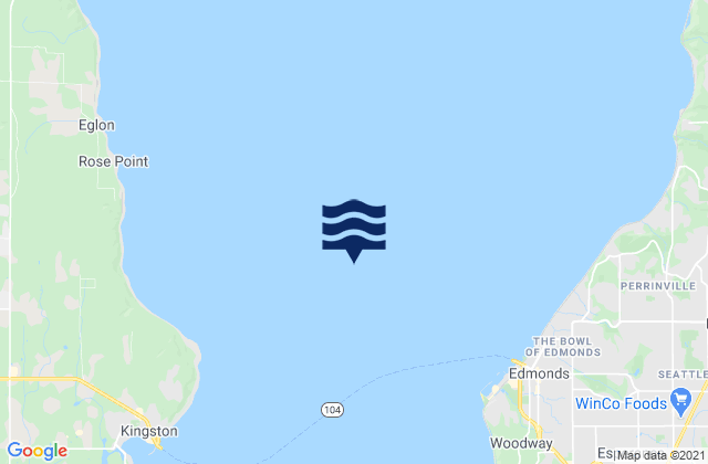 Mappa delle maree di Puget Sound, United States
