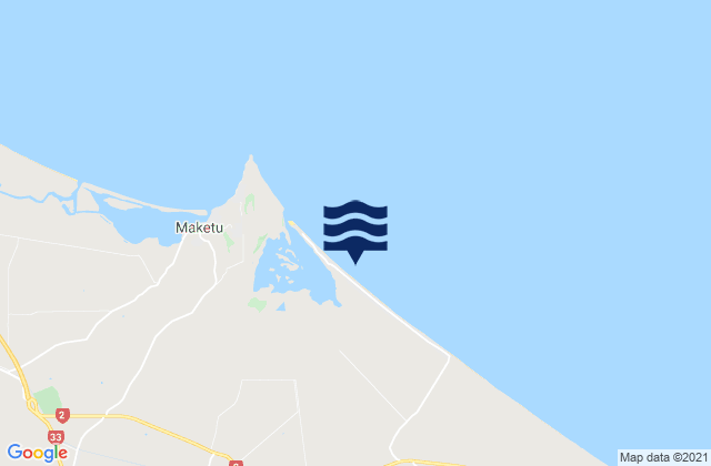 Mappa delle maree di Pukehina Beach, New Zealand