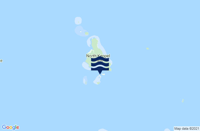 Mappa delle maree di Pumpkin Island, Australia