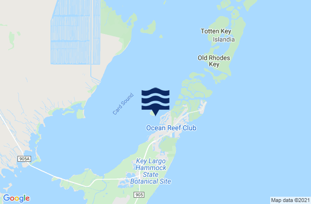 Mappa delle maree di Pumpkin Key South End Card Sound, United States
