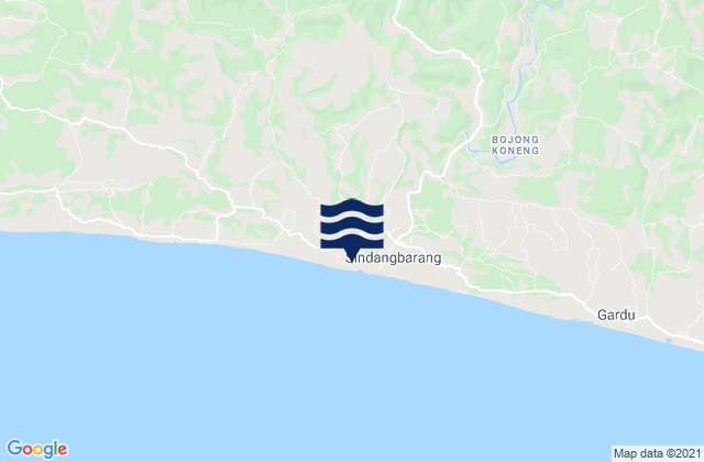 Mappa delle maree di Puncak, Indonesia