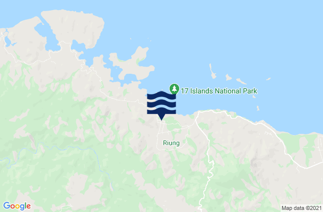Mappa delle maree di Punsu, Indonesia