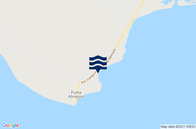 Mappa delle maree di Punta Abreojos, Mexico