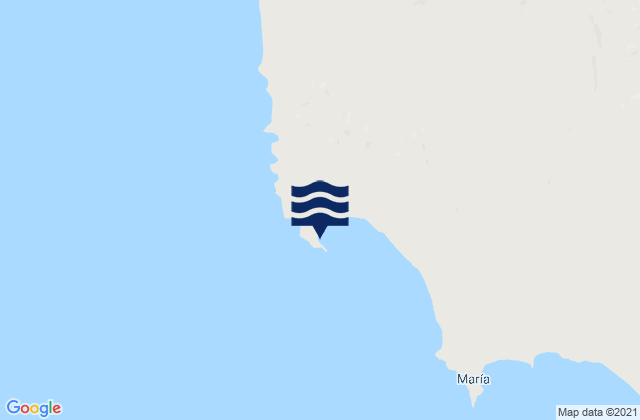 Mappa delle maree di Punta Cono, Mexico