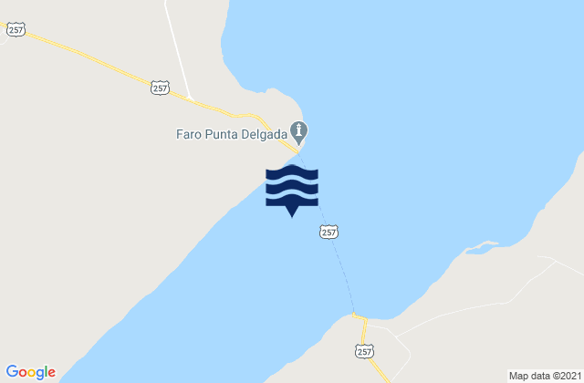 Mappa delle maree di Punta Delgada, Chile