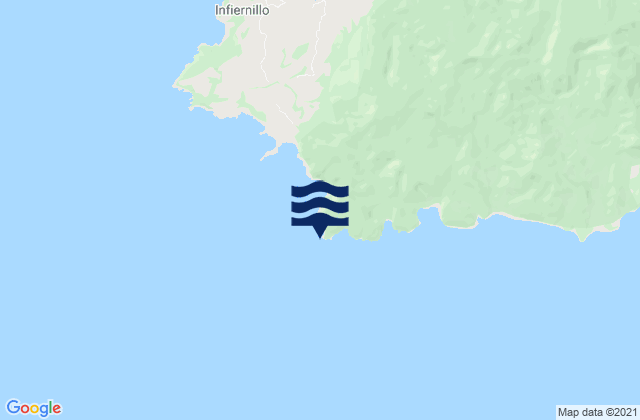 Mappa delle maree di Punta Mariato, Panama