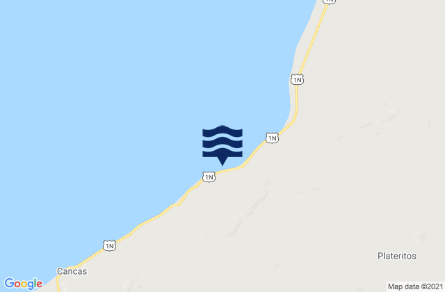 Mappa delle maree di Punta Mero, Peru