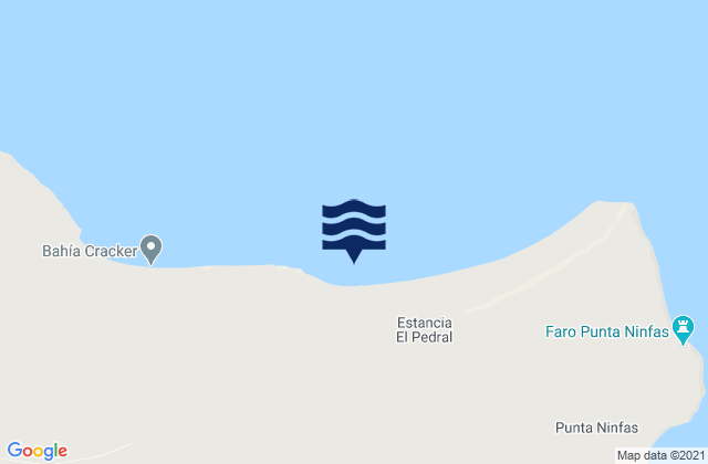 Mappa delle maree di Punta Ninfas (Fondeadero), Argentina