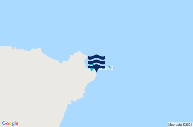 Mappa delle maree di Punta Pitt, Ecuador