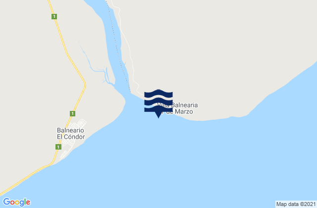 Mappa delle maree di Punta Redonda Rio Negro entrance, Argentina