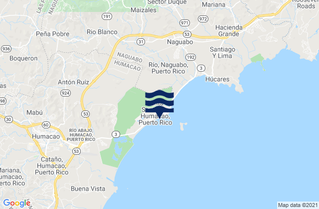 Mappa delle maree di Punta Santiago Barrio, Puerto Rico