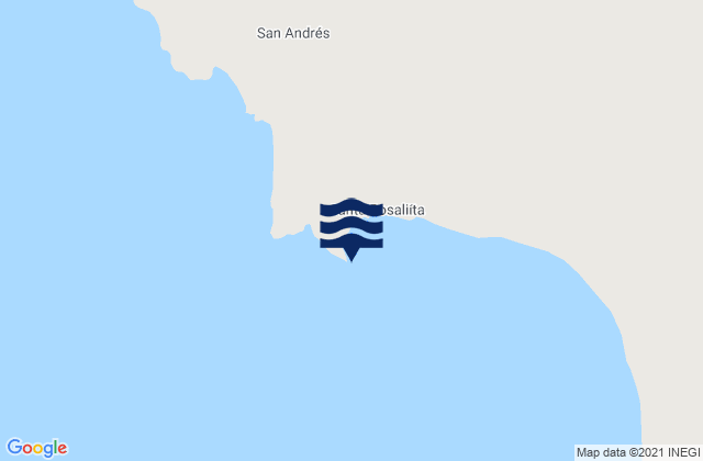 Mappa delle maree di Punta Sta Rosalillita, Mexico