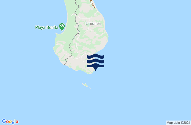 Mappa delle maree di Punta de Burica, Panama