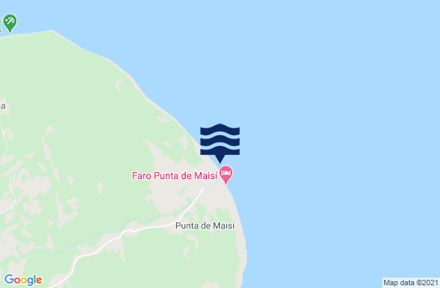 Mappa delle maree di Punta de Maisí, Cuba